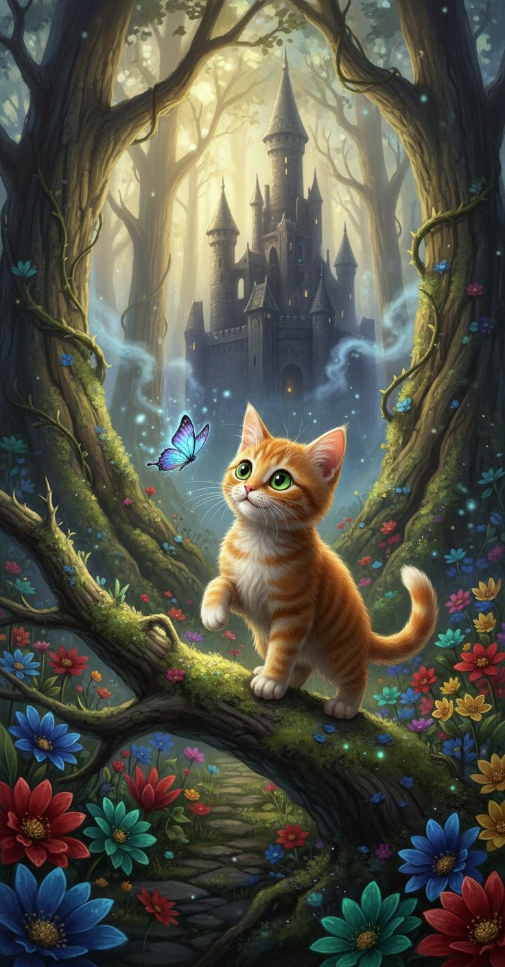 Petualangan Kucing Lucu dan Kupu-Kupu Ajaib