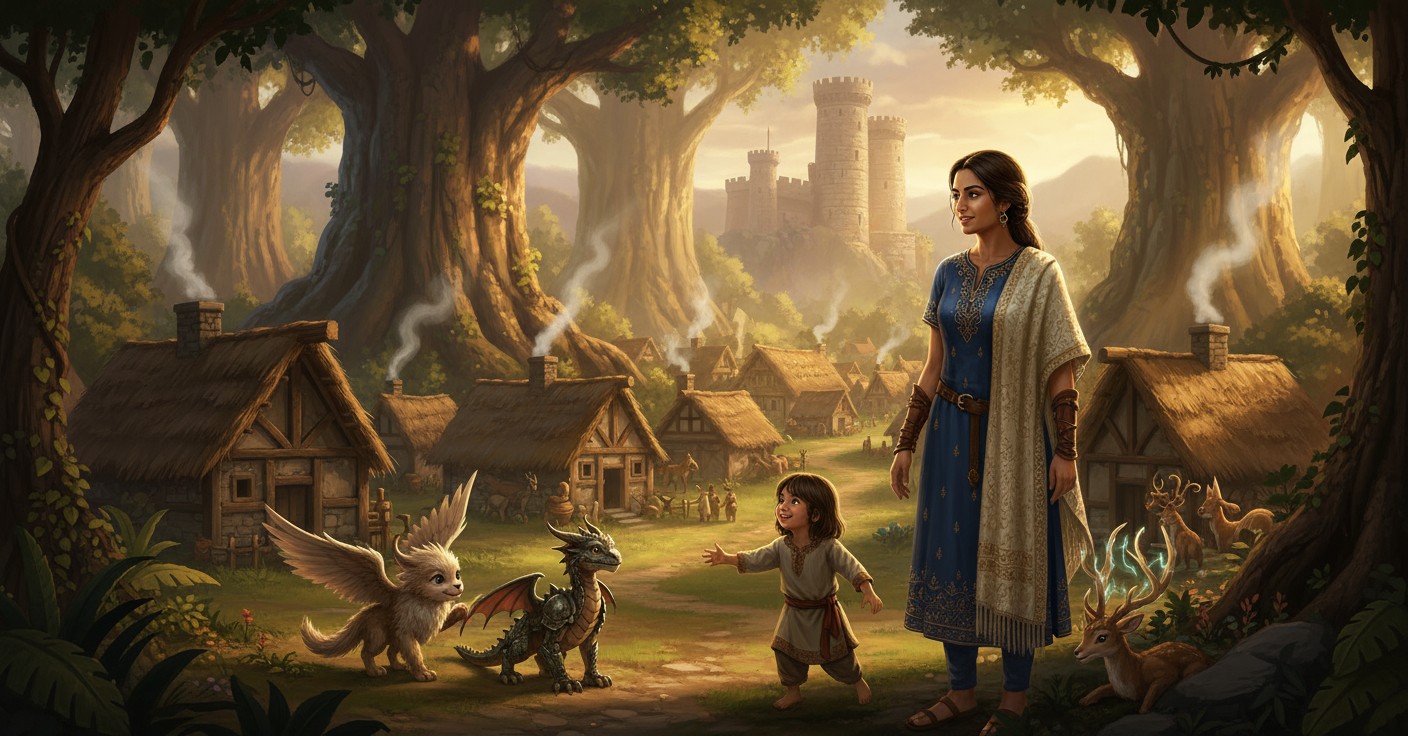 पिंकी और बंदर का जादुई Abenteuer