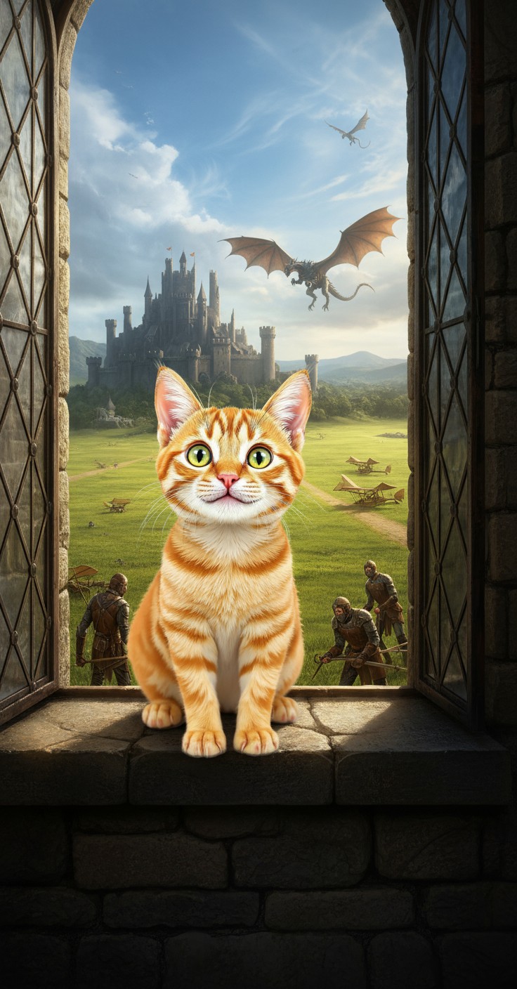 Cat Pilot in Cartoon 3D Adventure