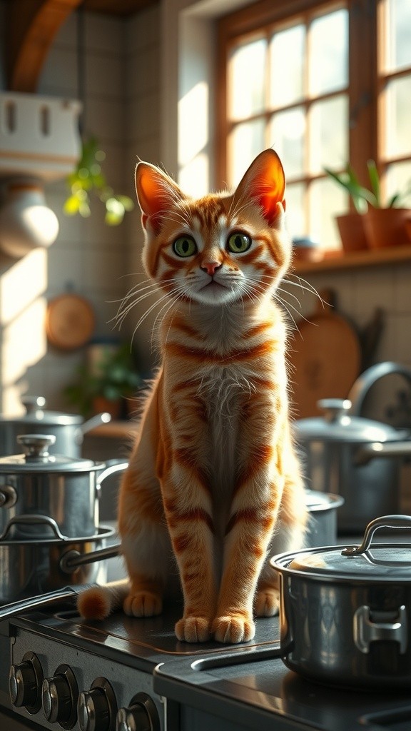 A Cat Chef in the Kitchen