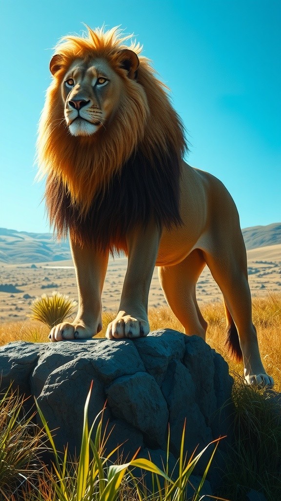 Fierce Majesty: The Lion of Flames
