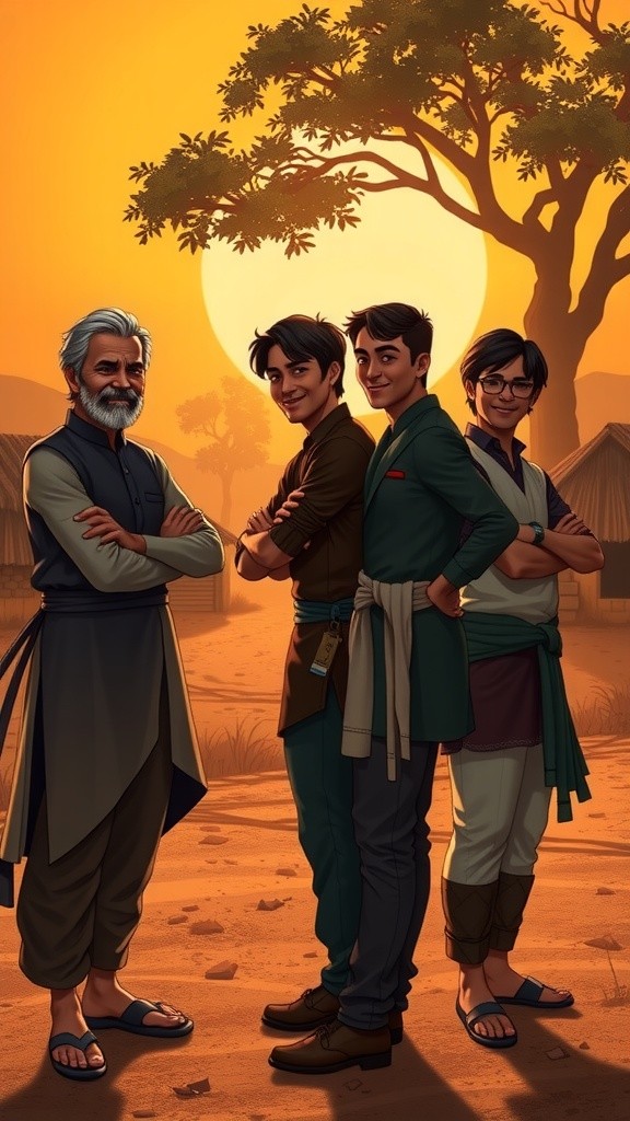 चार चोर और बुढ़िया की मजेदार कहानी