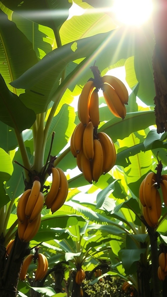 Monkeys Enjoying Bananas in the Garden
