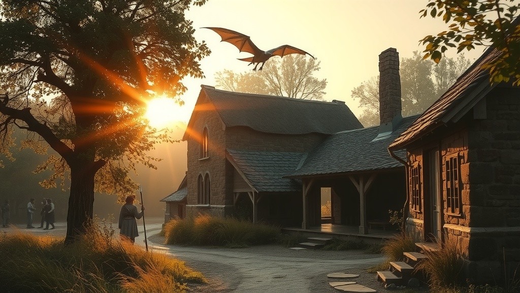 Morning Grace: A Warm Hearth in a Rural Village