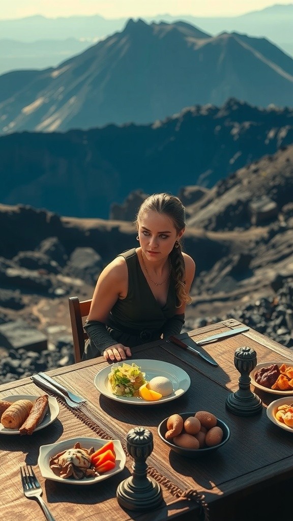 Girl Enjoys Rice a Lava