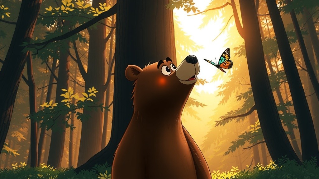 Bear Stuck in Tree, Lion to the Rescue!