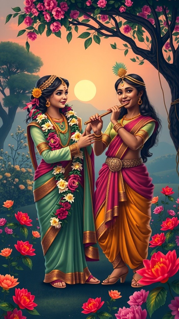 राधा-कृष्ण का दिव्य प्रेम और वृंदावन की सुंदरता