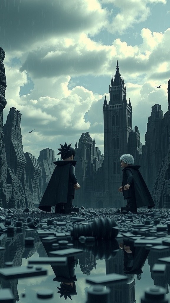 Pertarungan Epik Naruto vs Sasuke dalam Tema Lego