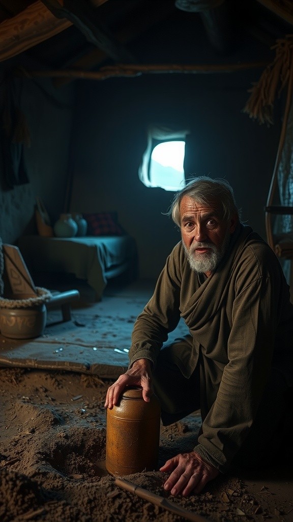 جرّة الذهب: اختبار الطمع والإيمان