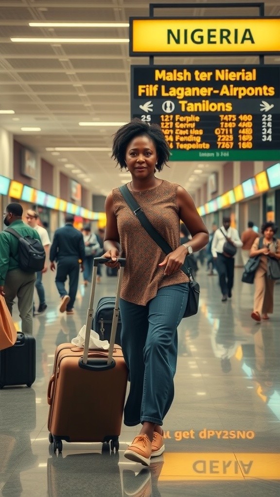 Big Girl Thanking God after Airport Fire Incident with Ants Robots
