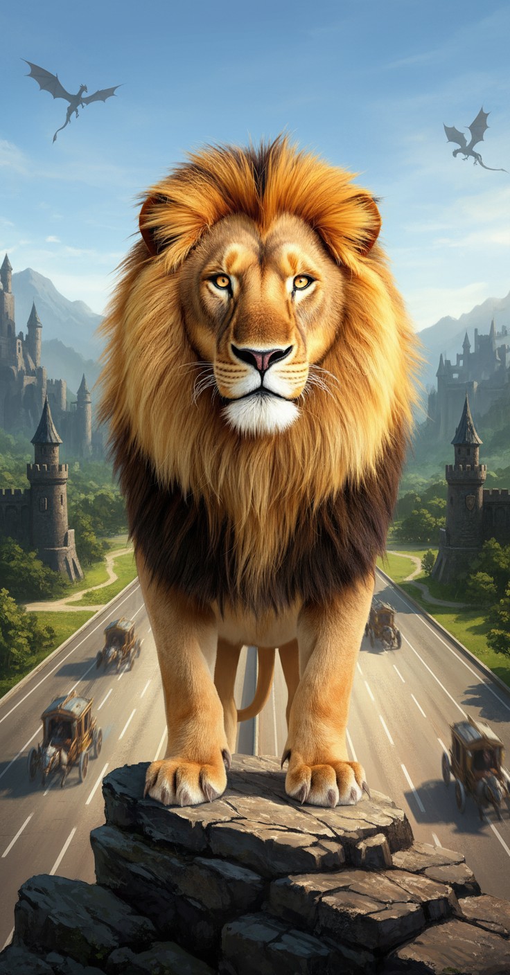 Lion on a Bicycle: The Great Highway Chase!