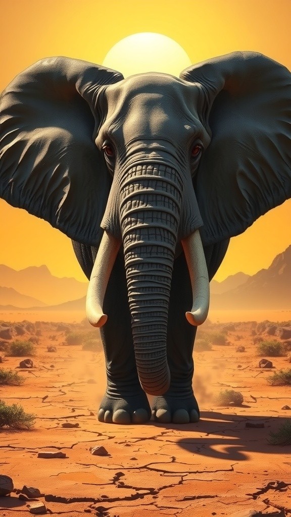 Titan of the Desert: The Elephant-Dinosaur Hybrid