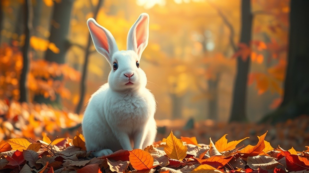 Autumn Whimsy: The Bunny's Delightful Harvest
