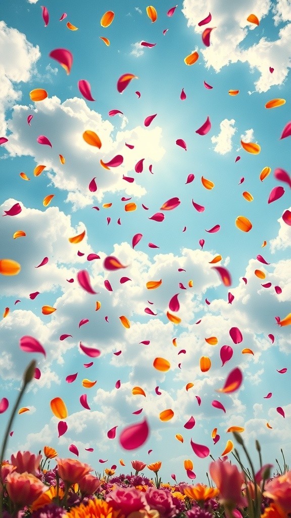 Keajaiban Bunga di Langit Pastel