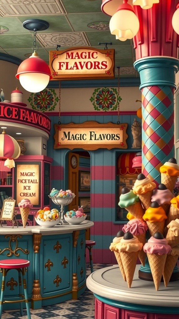 Whimsical Fluffy Cat Ice Cream Delight