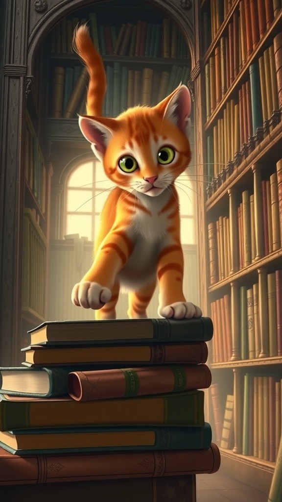 Kucing Ajaib di Perpustakaan