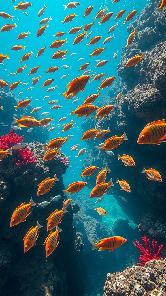 Two Amazing Cats Swimming in the Ocean with Their Family