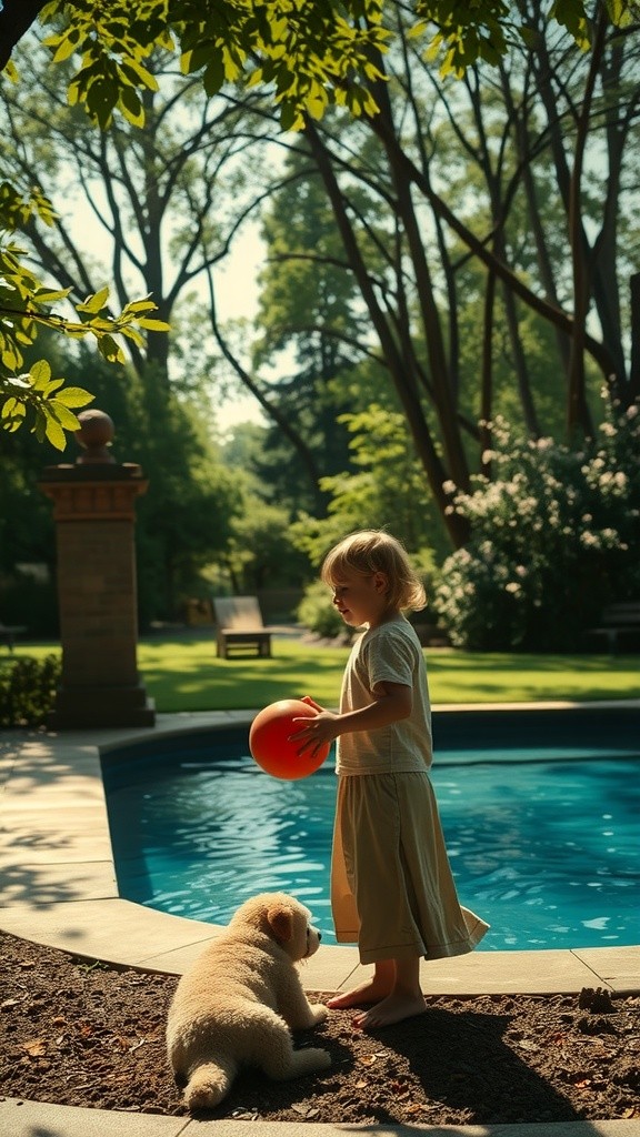 قطة تنقذ طفل من الغرق