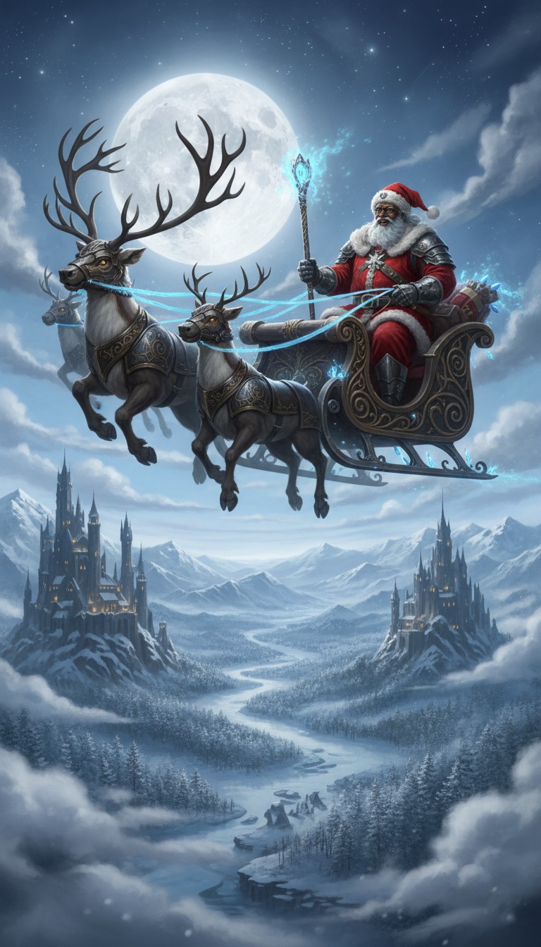 African American Santa's Magical Sleigh Ride