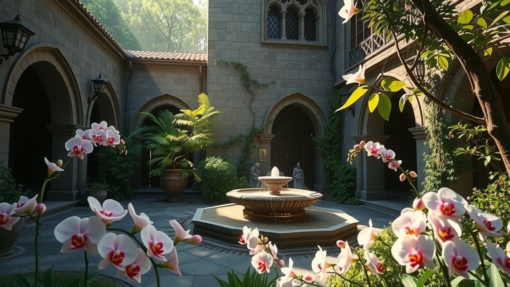 An Elegant Afternoon Tea in the Courtyard