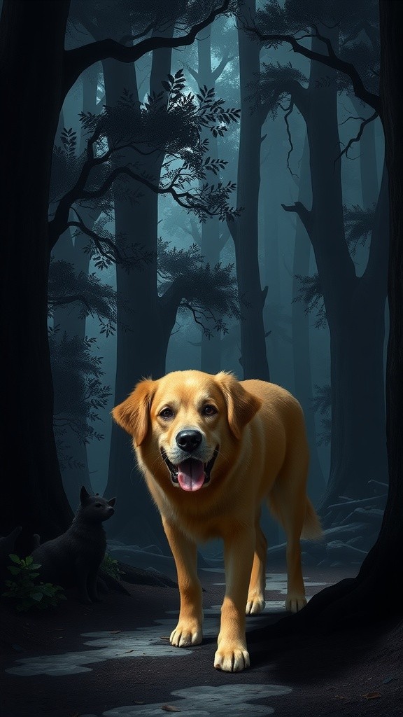 अंधेरे में साहसी कुत्ता: एक रहस्यमय रात की कहानी!