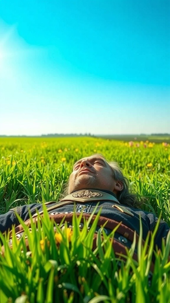 An Old Kingdom Soldier's Rest on Green Grass