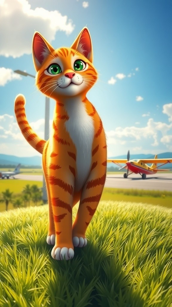 Cat's Sky Adventure: Flying, Parachuting, and Feasting!