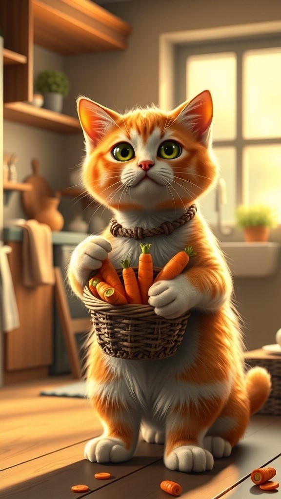 The Wobbling Cat with Carrots