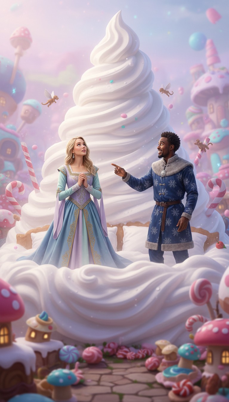 Dreamy Dessert Beds: Tiny Humans in Whipped Cream Comfort