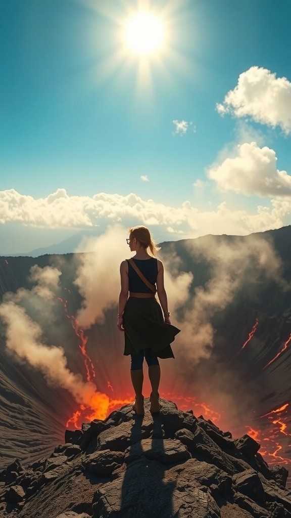 Girl Eating Lava Ice Cream