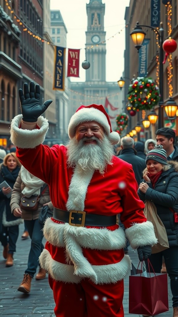 Santa Claus Spreads Joy to All Races