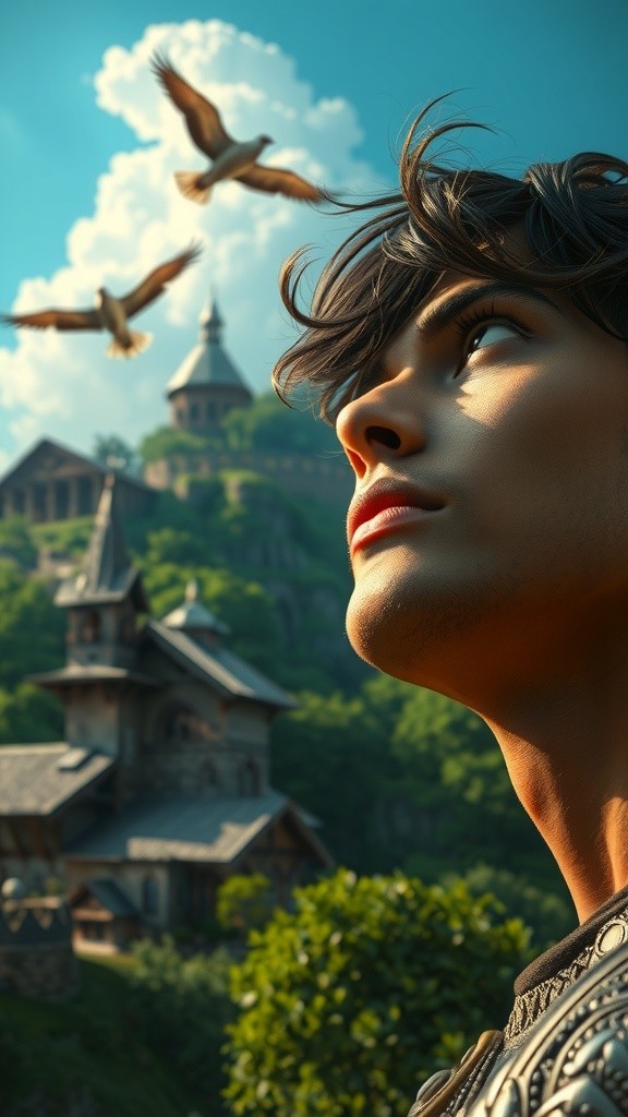 آسمان پر خوش بچوں کی سیر