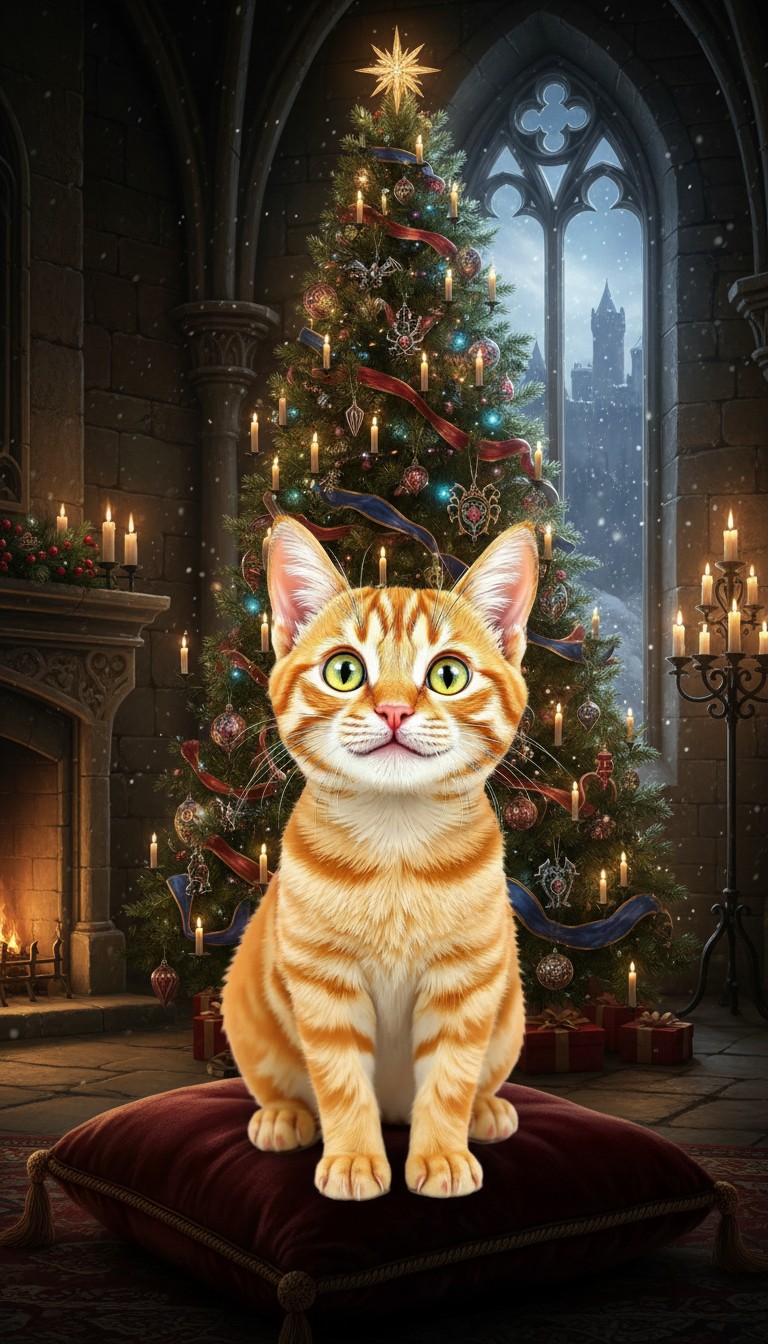 The Cat's Christmas Pajama Party