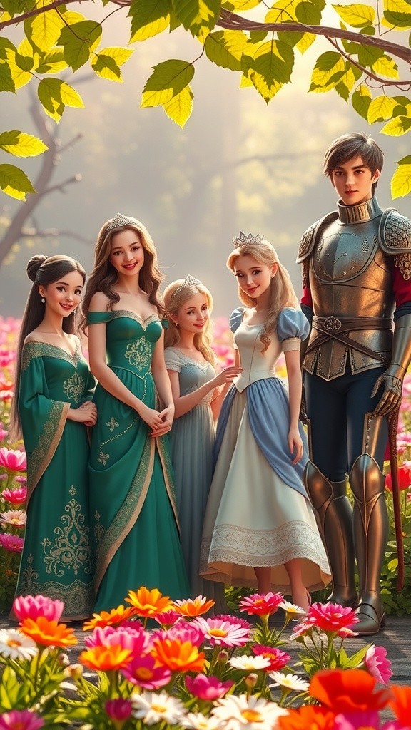 Bermain di Taman Bunga Cantik