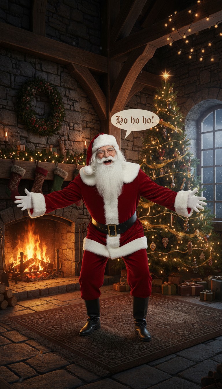 Santa's Cozy Cabin Message for Vivianne and Eliza