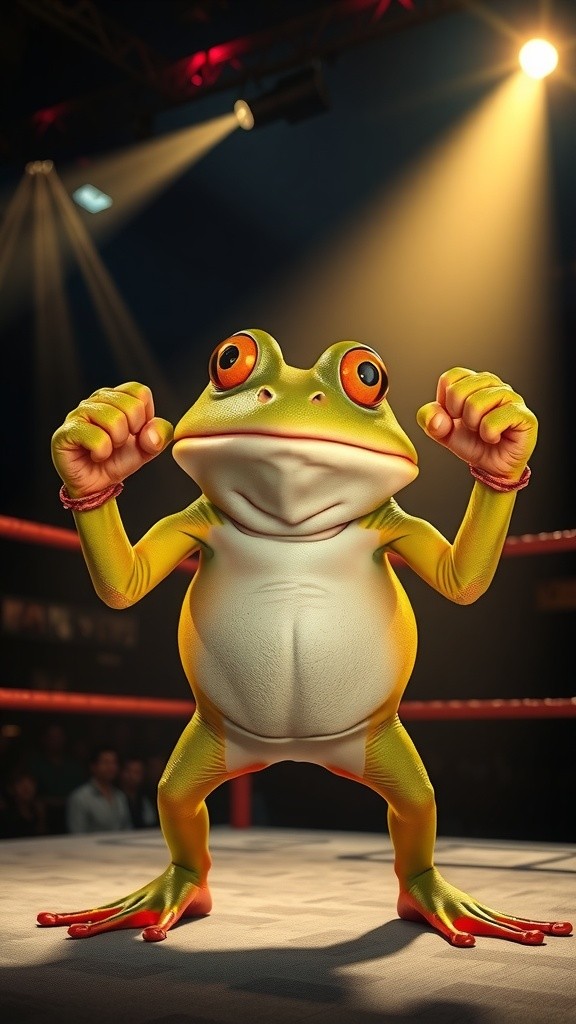 Mike Tyson as a Frog in a Tutu with Ice Cream, LeBron James & Michael B. Jordan