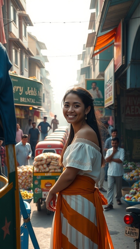Egyptian Girl Exploring Indian Culture in Mumbai