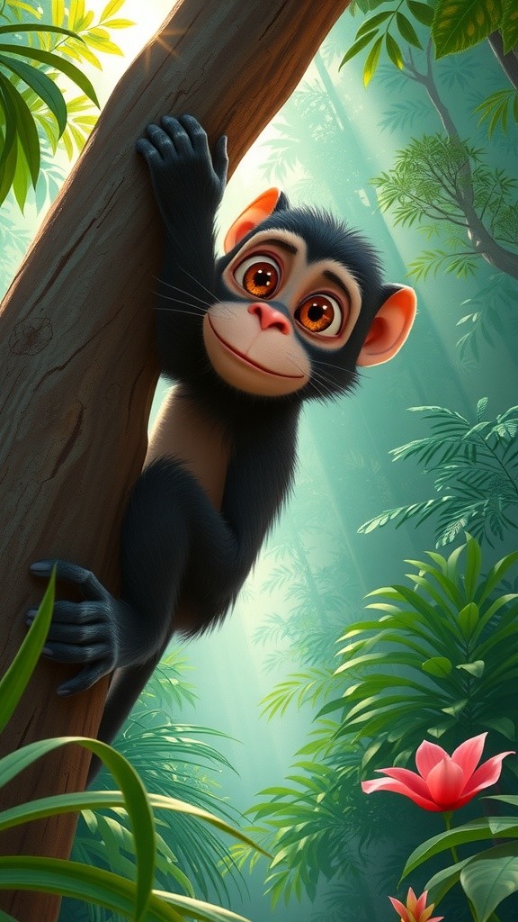 The Clumsy Monkey's Climbing Quest: A Hilarious Journey to Success!