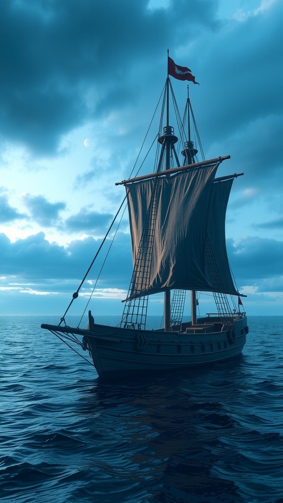 Petualangan Kapal Layar Menuju Pulau Misterius