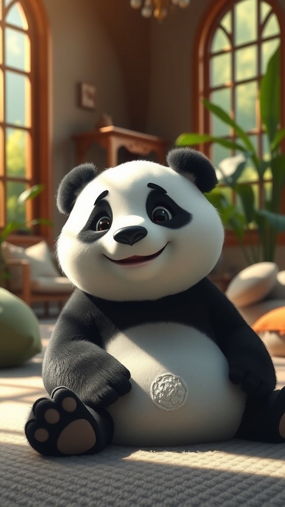 A Panda's Comforting Presence