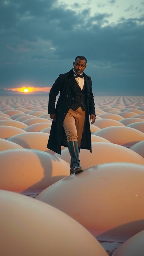 Barefoot Bliss: Squelching Through a Colorful Pudding Wonderland at Sunrise