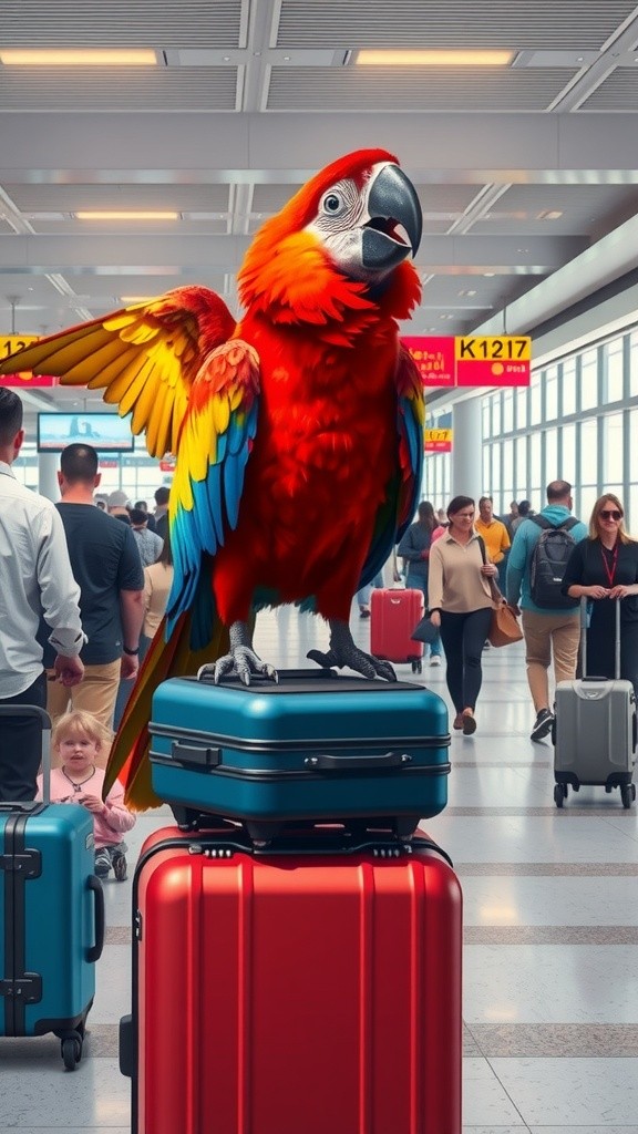 Parrot’s Packed Adventure at the Airport!
