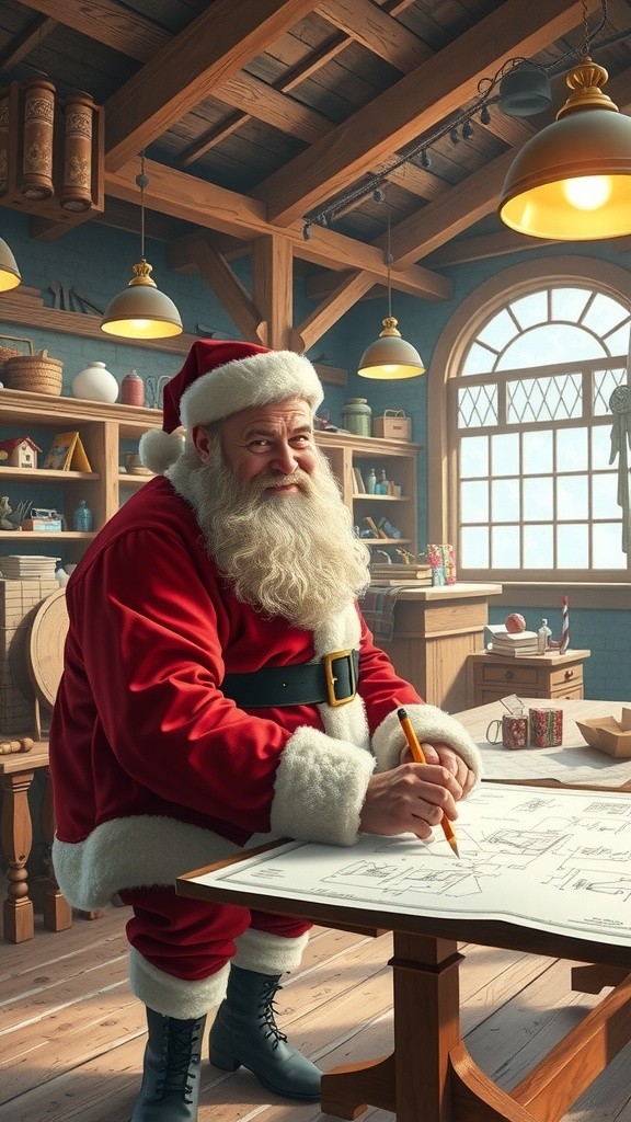 Santa Claus Plans Christmas Gifts Across the World