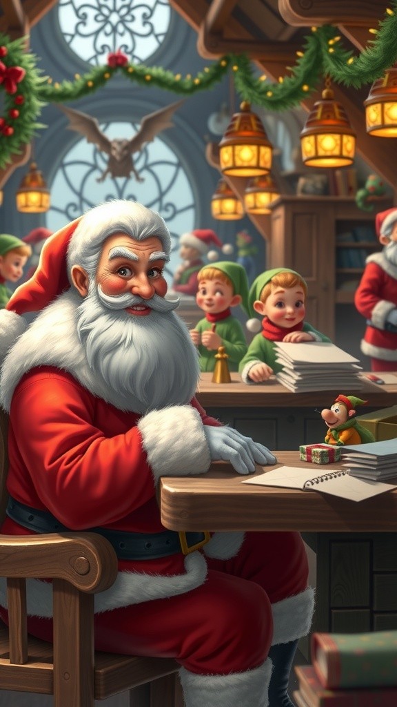 Santa Claus Reads Kids' Wishlists and Delivers Gifts!