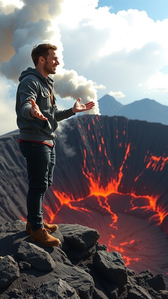 Jumping in Lava Beds