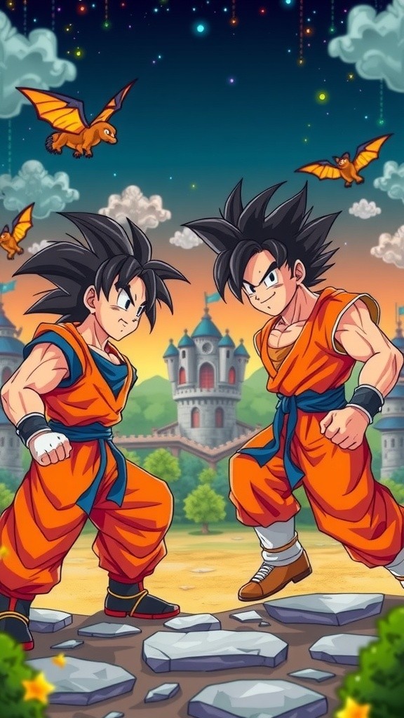 गोकू और वेजिटा: सैयन योद्धाओं की महाकवि