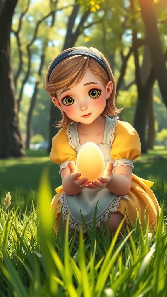 Girl Eating Lava-Filled Egg