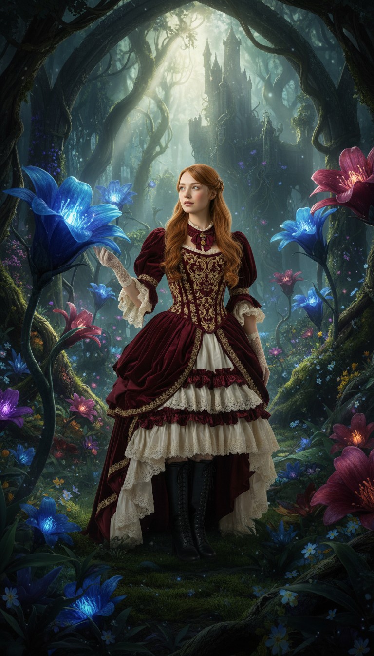 Victorian Lady in Space: A Floral Adventure
