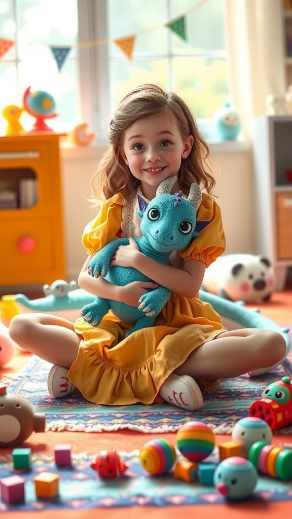 A Cute Girl's Unicorn Adventure in Imaginary Heaven