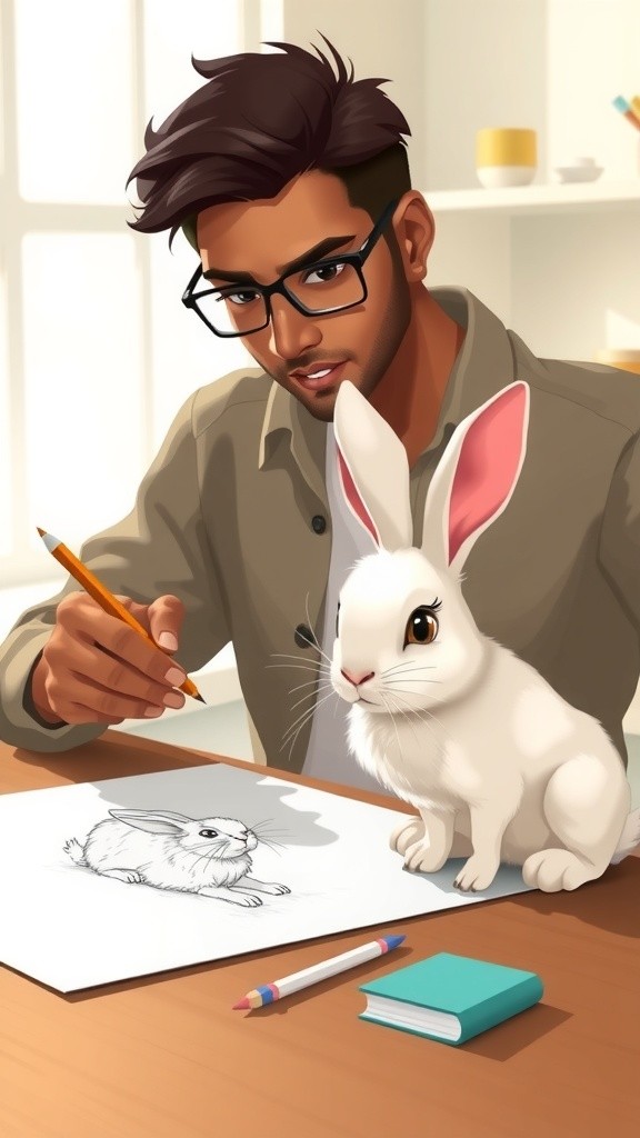 खरगोश का जादुई चित्र